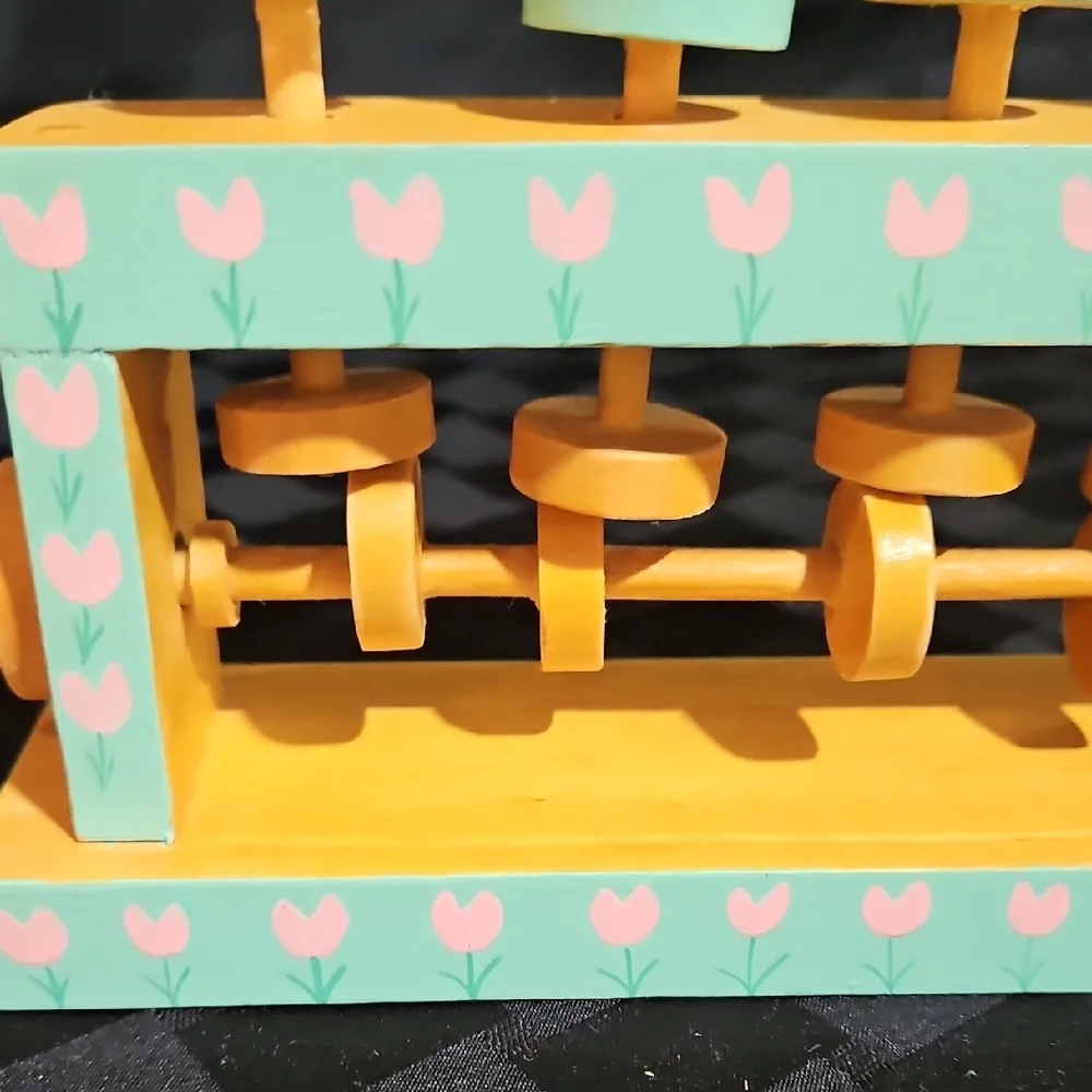 Hand-Cranked Automation Pop-Up Vintage Wooden Sheep Mechanical Crank Folk Art